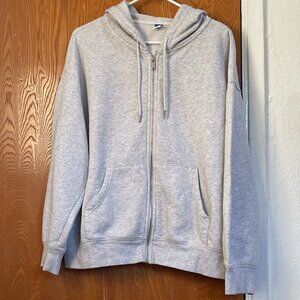 Old Navy SoComfy Oversized Zip-Up Hoodie, Light gray, Size Large